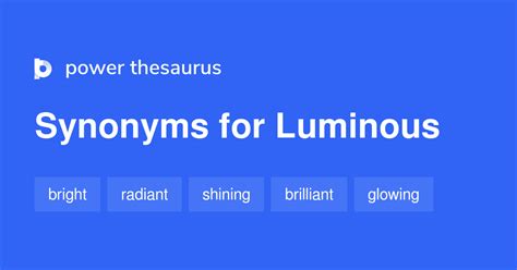 luminous synonyms